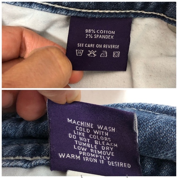 Vigoss Collections Cotton Bled Blue Wash Ripped Distress Mid Rise Boot Jeans 11 - Picture 9 of 16